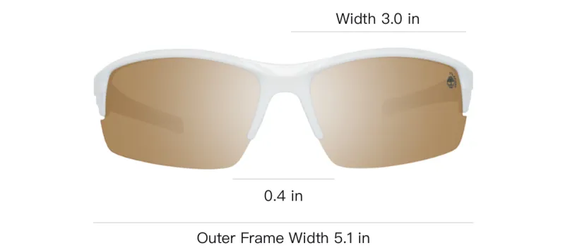 Timberland Plastic Rectangular Sunglasses Men's White-2