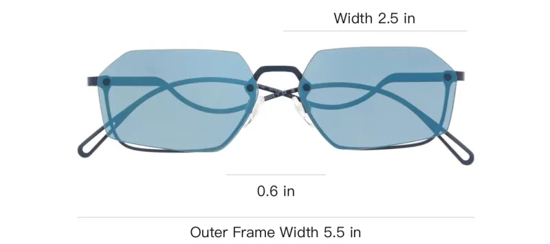 EMPORIO ARMANI Metal Irregular Shape Sunglasses Women's Blue-2
