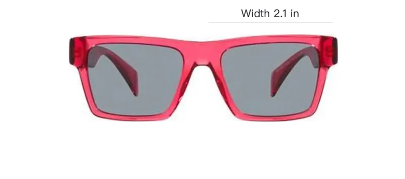 VERSACE Plate Frame Square Sunglasses Men's Red-3