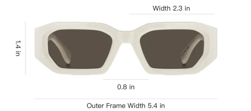 Tommy Hilfiger Eco Acetate Irregular Shape Sunglasses Unisex White-3