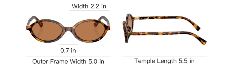 MIU MIU Tortoiseshell effect Oval frame Sunglasses-3