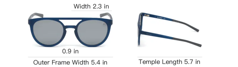 Timberland Acetate Metal Aviator Sunglasses Men's Blue-4