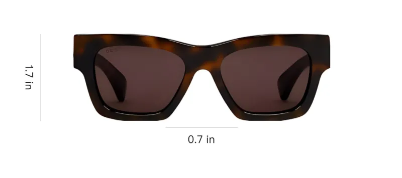 GUCCI Acetate Square Sunglasses Women's Brown-1