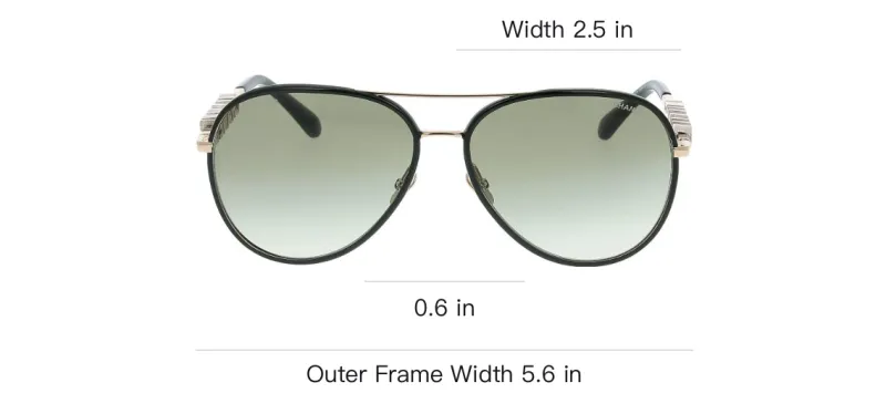 CHANEL Aviator Sunglasses Women's Black-3