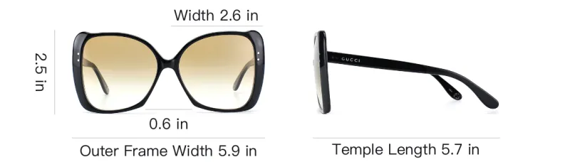GUCCI Sunglasses Women's Black-5