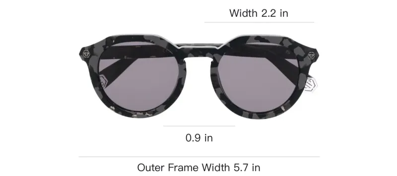 PHILIPP PLEIN Globetrotter Hexagon Round Sunglasses-2