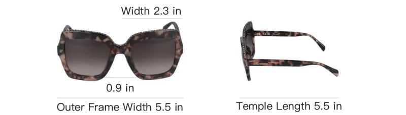 Blumarine Acetate Square Sunglasses Women's Brown-3