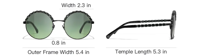 CHANEL Alloy Frame Round Sunglass Women's-3