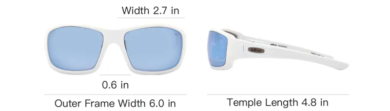 REVO Plastic Square Sunglasses Men's White-3
