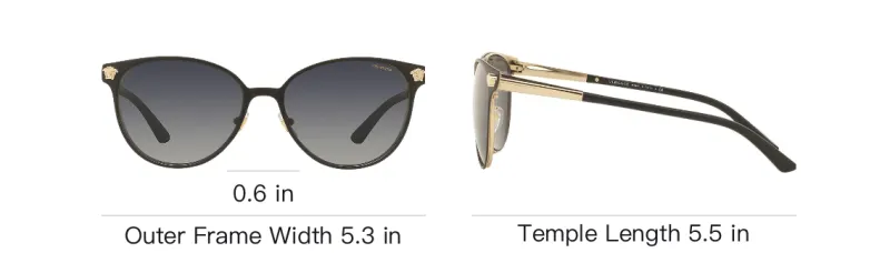 VERSACE Eyewear Medusa plaque Sunglasses-4