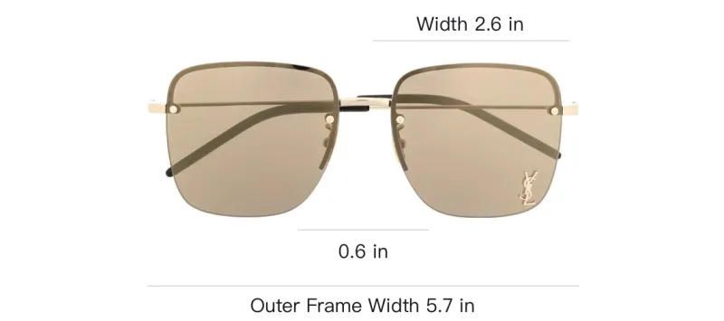 SAINT LAURENT Monogram Frameless Sunglasses-2