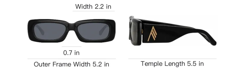 Linda Farrow X The Attico16 Mini Marfa Rectangular Frame Sunglasses-4