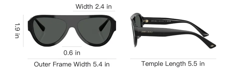 Jimmy Choo Aviator Frame Sunglasses-5