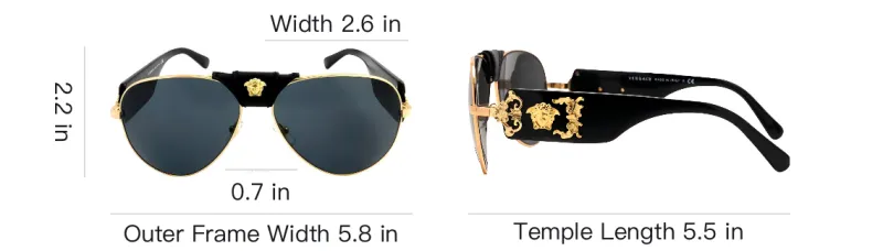 FANSIZHE Metal Aviator Sunglasses Unisex Gold-3