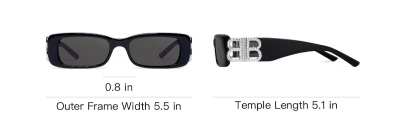 Balenciaga Dynasty Rectangle Sunglasses-3