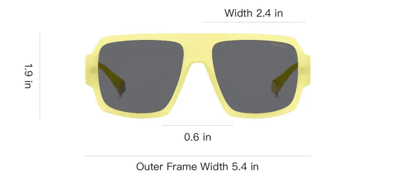 Polaroid Plastic Square Sunglasses Unisex Yellow-3