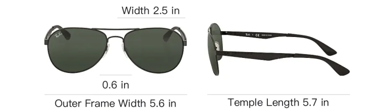 RayBan Metal Aviator Sunglasses Unisex Black-3