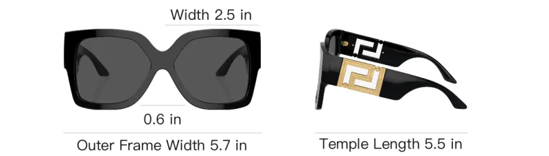 VERSACE Runway Rectangle Sunglasses-3