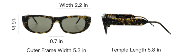 THOM BROWNE· Acetate Irregular Shape Sunglasses Men's Tortoiseshell-2