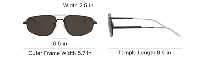Bottega Veneta Metal Aviator Sunglasses Unisex Black-4