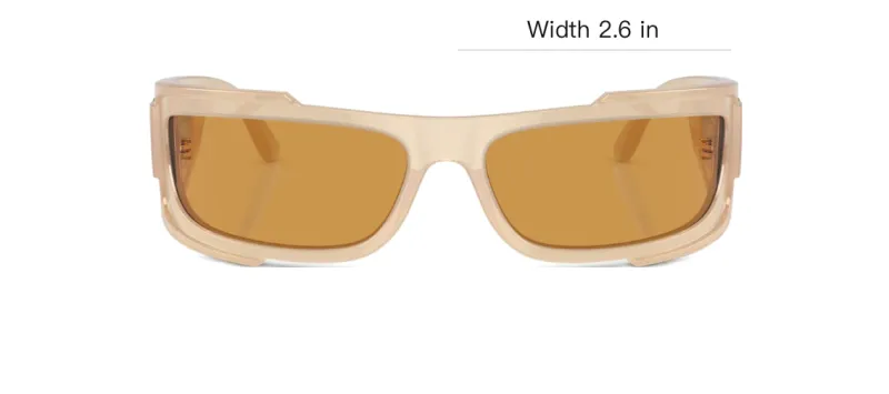 VERSACE Logo plaque Rectangular frame Sunglasses-3