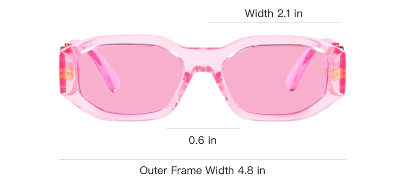 VERSACE Acetate Irregular Shape Sunglasses Kids' Pink-2