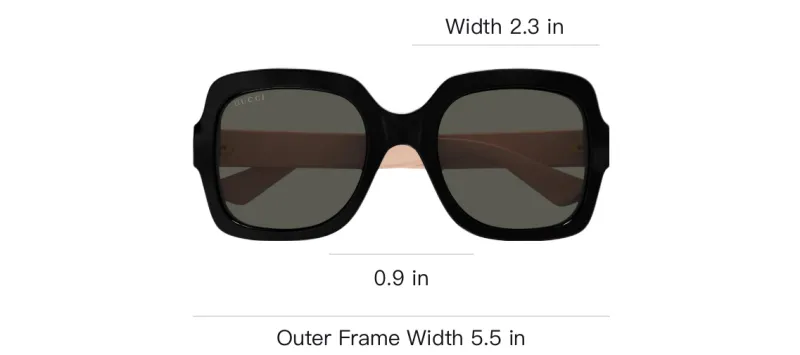 GUCCI Oversize frame Sunglasses-2