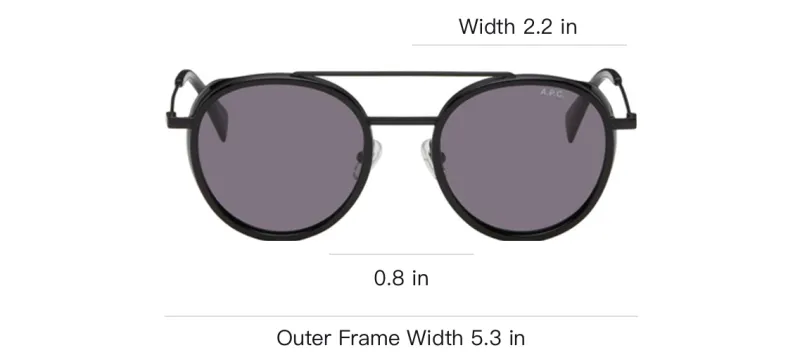 A.P.C Acetate Round Sunglasses Men's Black-3