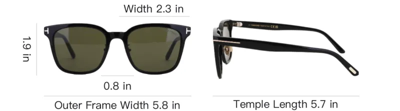 TOM FORD Rectangle frame Sunglasses-4