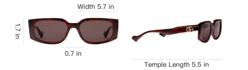 GUCCI Injection Molded Metal Irregular Shape Sunglasses Women's Red-2