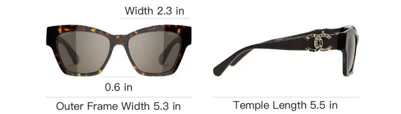 CHANEL Sunglasses Unisex Brown-3