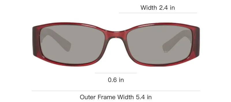 GUESS Acetate Rectangular Sunglasses Women's Red-3