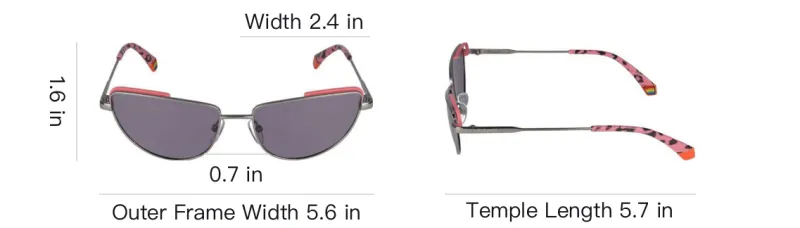 Polaroid Stainless Steel Cat Eye Sunglasses Women's Rutenium Gray-3