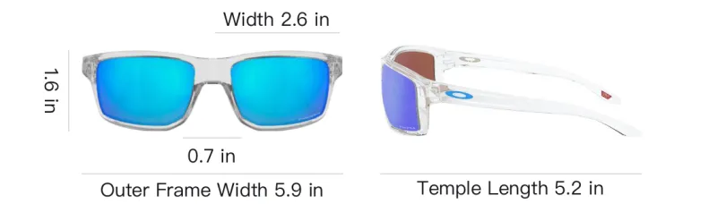 Oakley Plastic Rectangular Sunglasses Men's Transparent-5