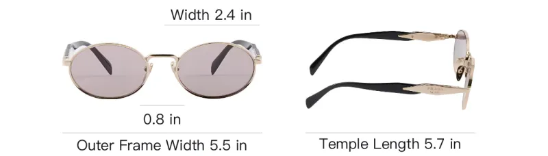 PRADA Oval frame Sunglasses-3