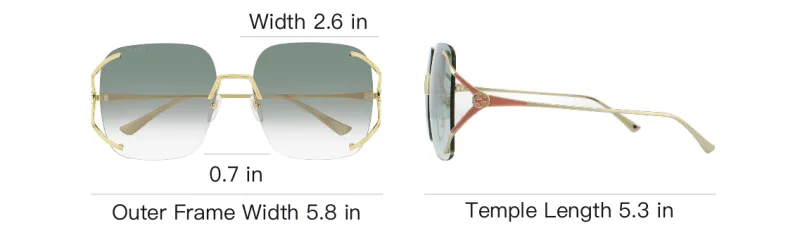 GUCCI Sunglasses Women's Green-4