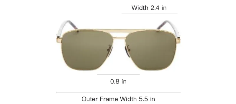 GUCCI Aviator Sunglasses Men's Gold-3