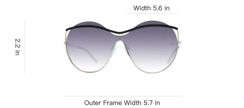 Ana Hickmann Metal Irregular Shape Sunglasses Women's Black-3