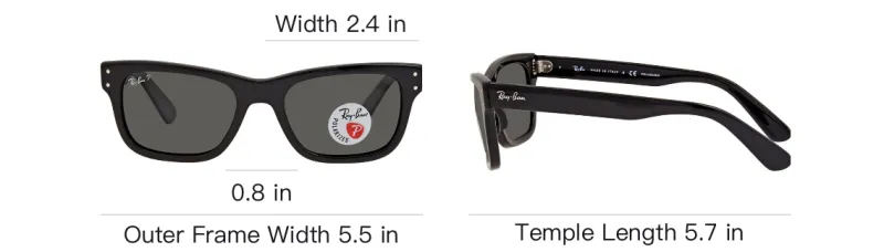 RayBan Acetate Irregular Shape Sunglasses Men's Black-3