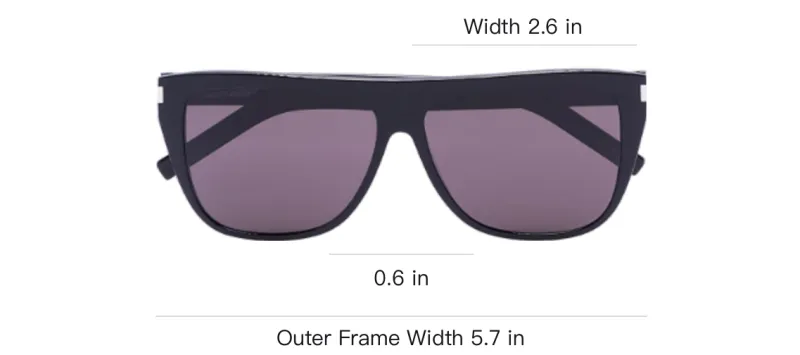 SAINT LAURENT Eyewear Black D Frame Sunglasses-2