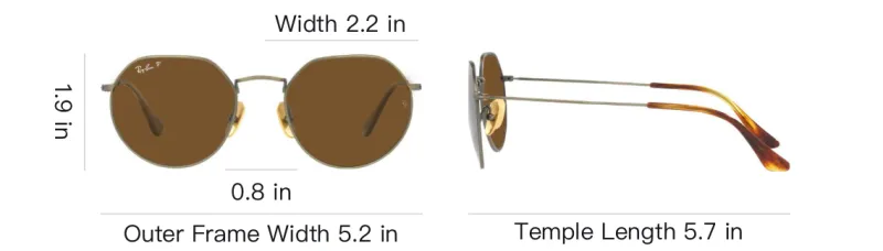 RayBan Irregular Shape Sunglasses Unisex Gold-4