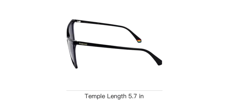 Polaroid Plastic Irregular Shape Sunglasses Women's Black-3
