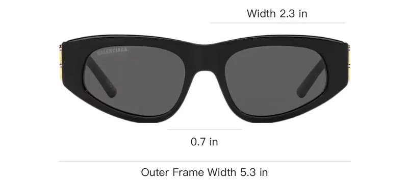 Balenciaga Rectangle Frame Sunglasses-3