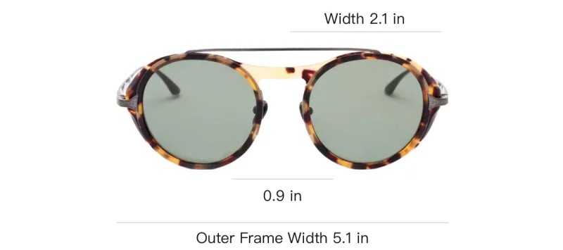 MASUNAGA Pure Titanium Acetate Fiber Aviator Sunglasses Unisex Tortoiseshell-3