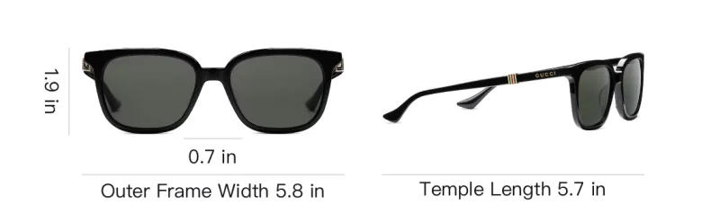 GUCCI Acetate Butterfly Sunglasses Men's Black-2