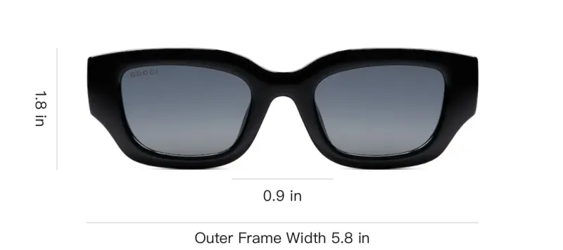 GUCCI Gg Rectangle frame Sunglasses-3
