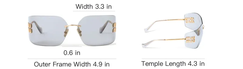 MIU MIU Runway Frameless Sunglasses-4