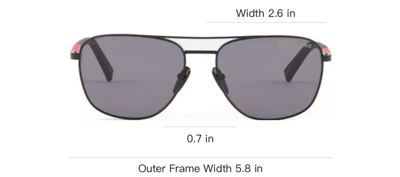PRADA Metal Aviator Sunglasses Men's Black-3