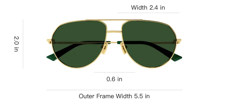 Bottega Veneta Eyewear Aviator Frame Sunglasses-3