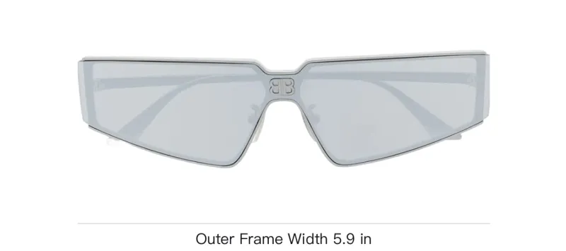 Balenciaga Shield 2.0 Rectangle frame Sunglasses-2